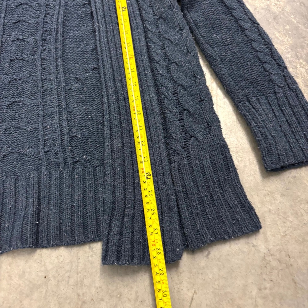 Sonoma Life Style Womens Navy Blue Cable Knit Shawl Collar Open Cardigan Size M - Picture 3 of 7